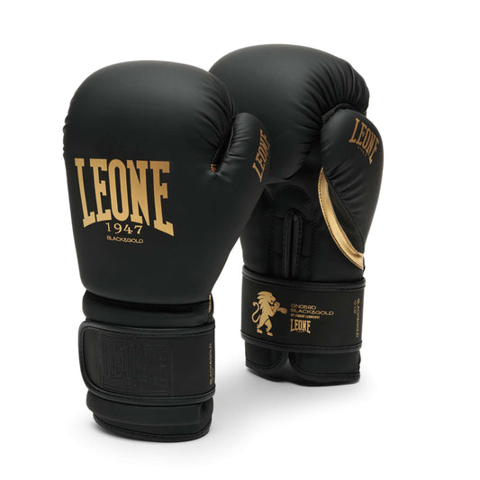 Leone 1947 Boxhandschuhe GN059D, schwarz-gold