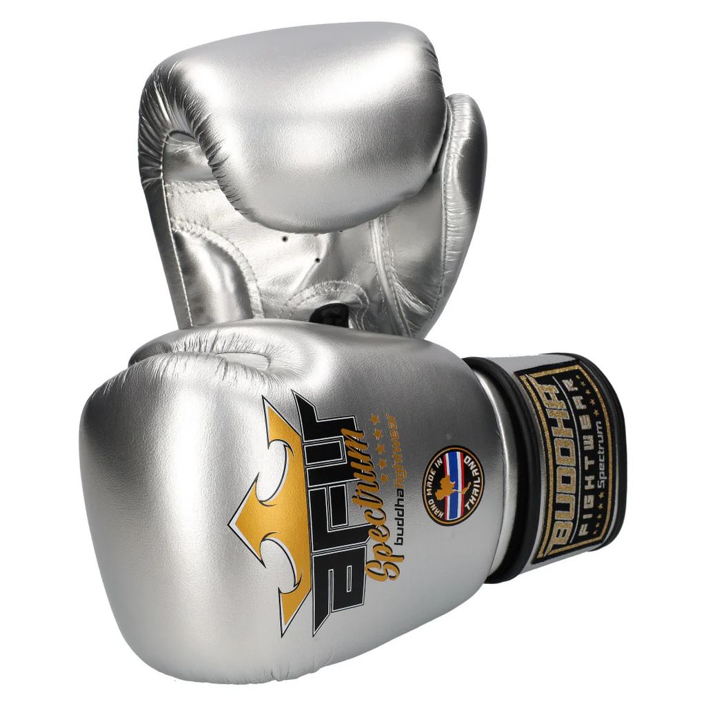 Buddha Boxhandschuhe Spectrum Metallic Thailand, silber