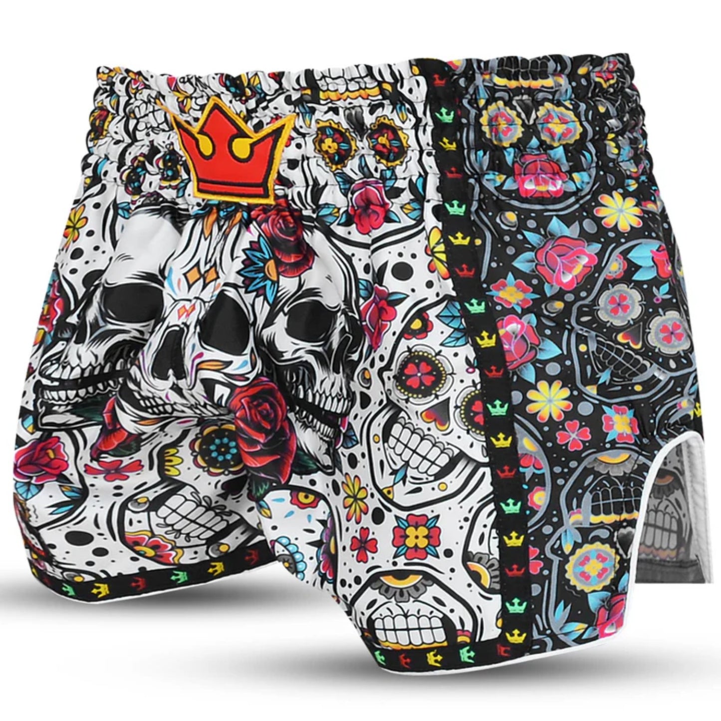 Buddha Muay Thai Short Santa Muerte, weiss