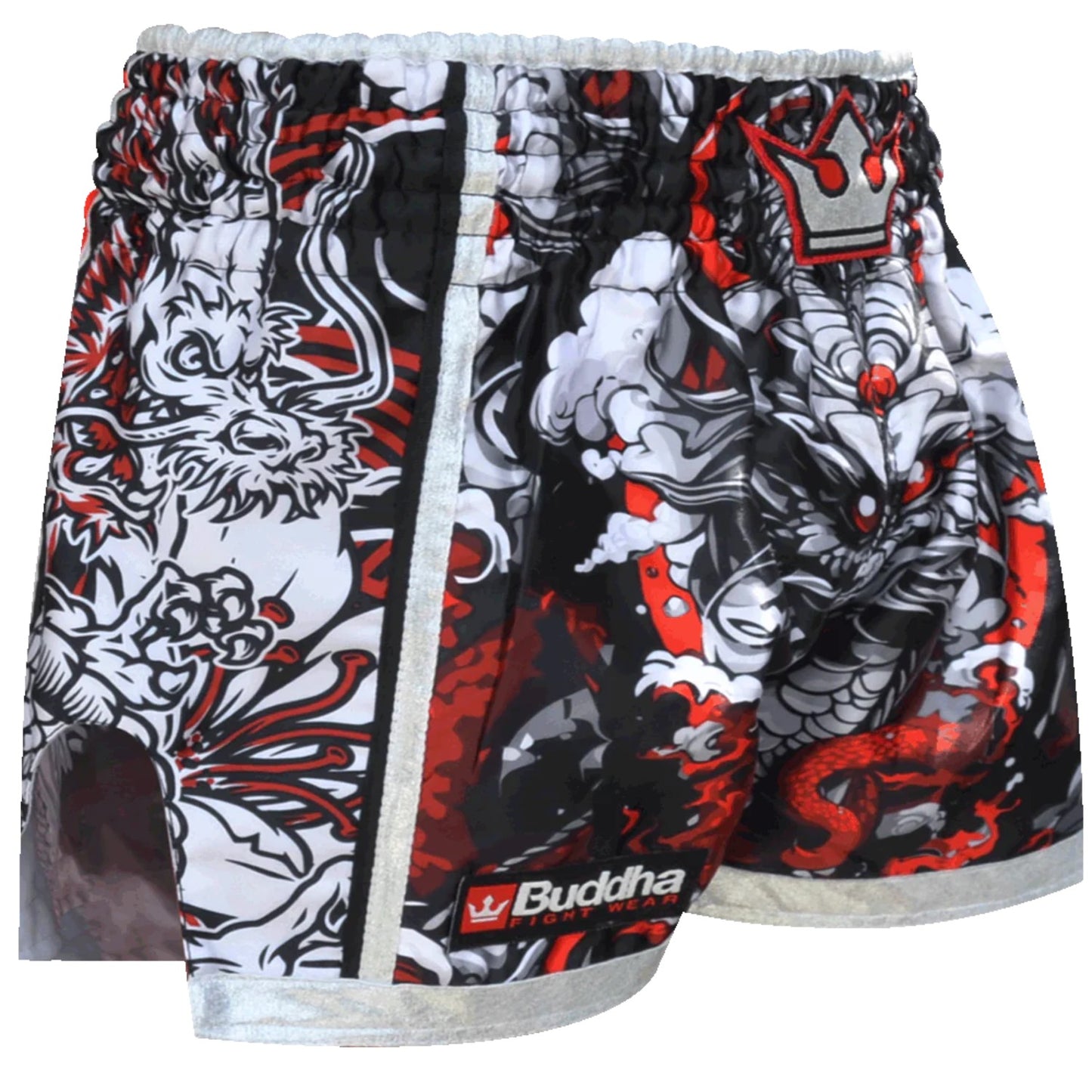 Buddha Muay Thai Shorts Dragon, rot