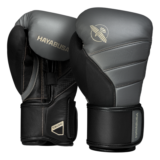 Hayabusa Boxhandschuhe T3, dunkelgrau-schwarz