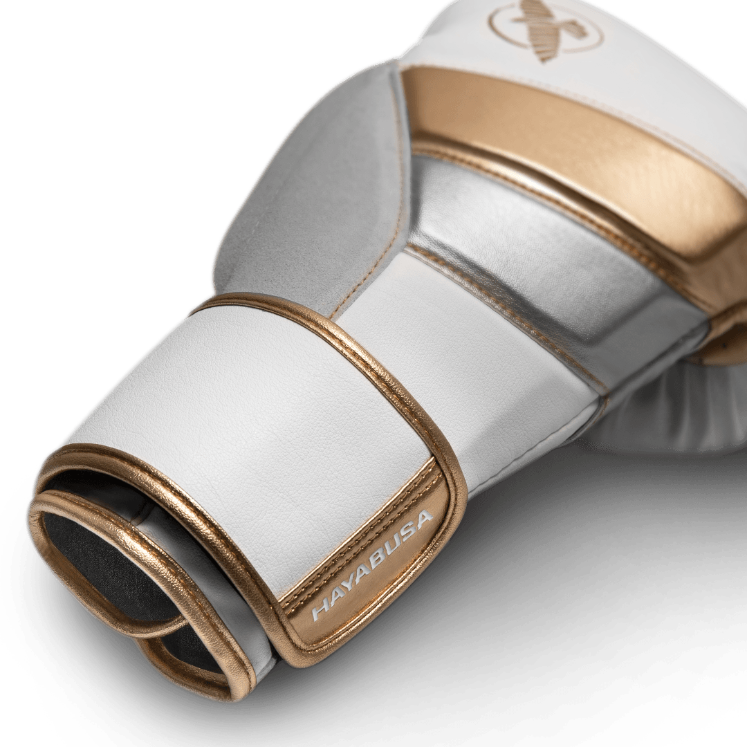 Hayabusa Boxhandschuhe T3, weiss-gold