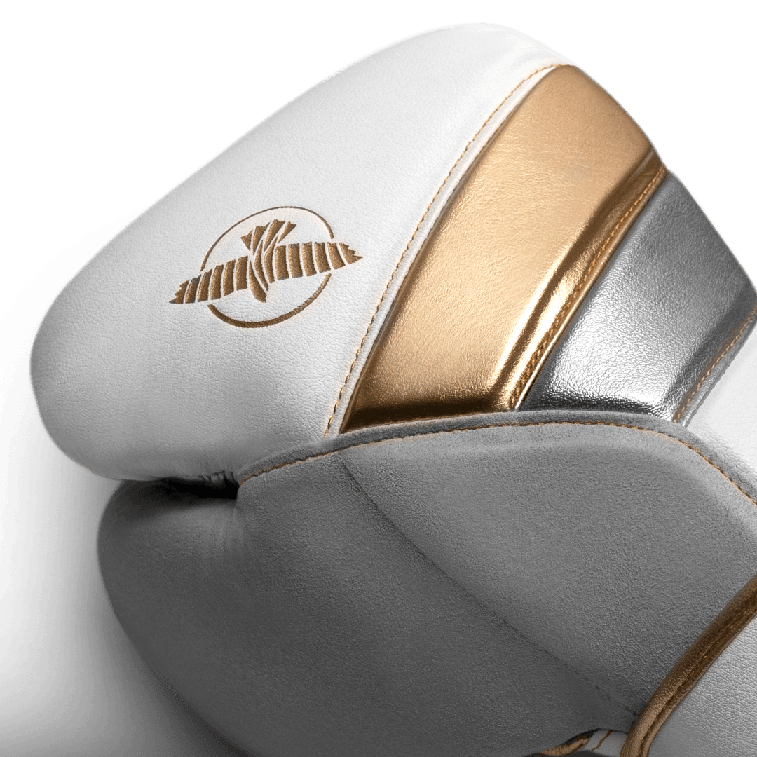 Hayabusa Boxhandschuhe T3, weiss-gold
