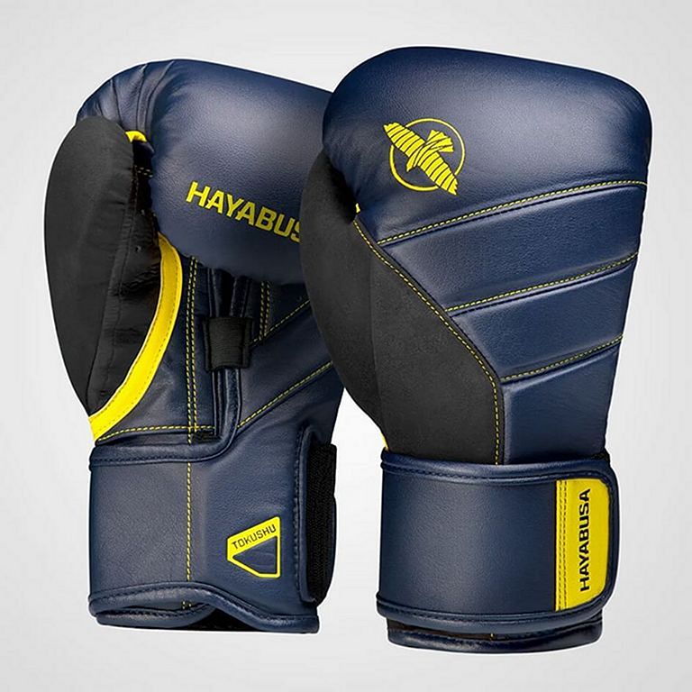 Hayabusa Boxhandschuhe T3, navy-gelb