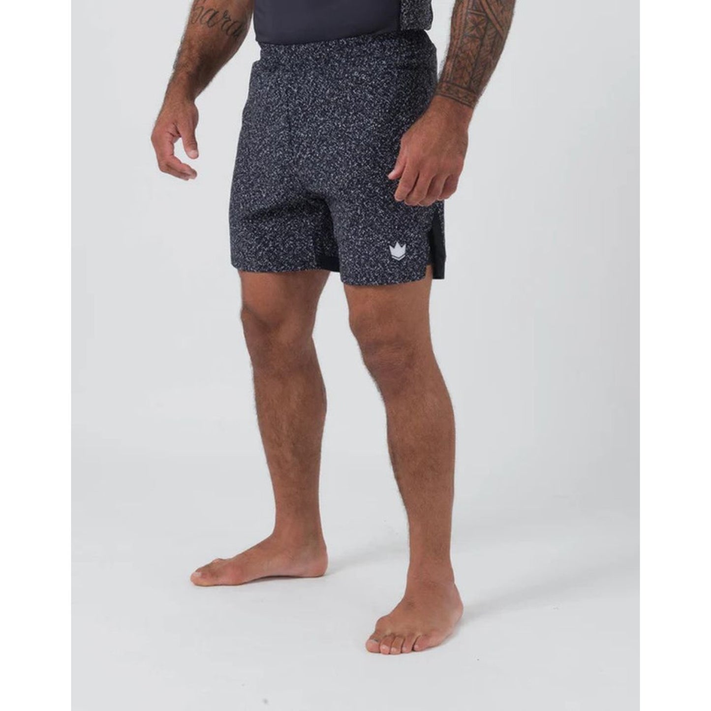 Kingz Fight Shorts Hybrid, schwarz-weiss