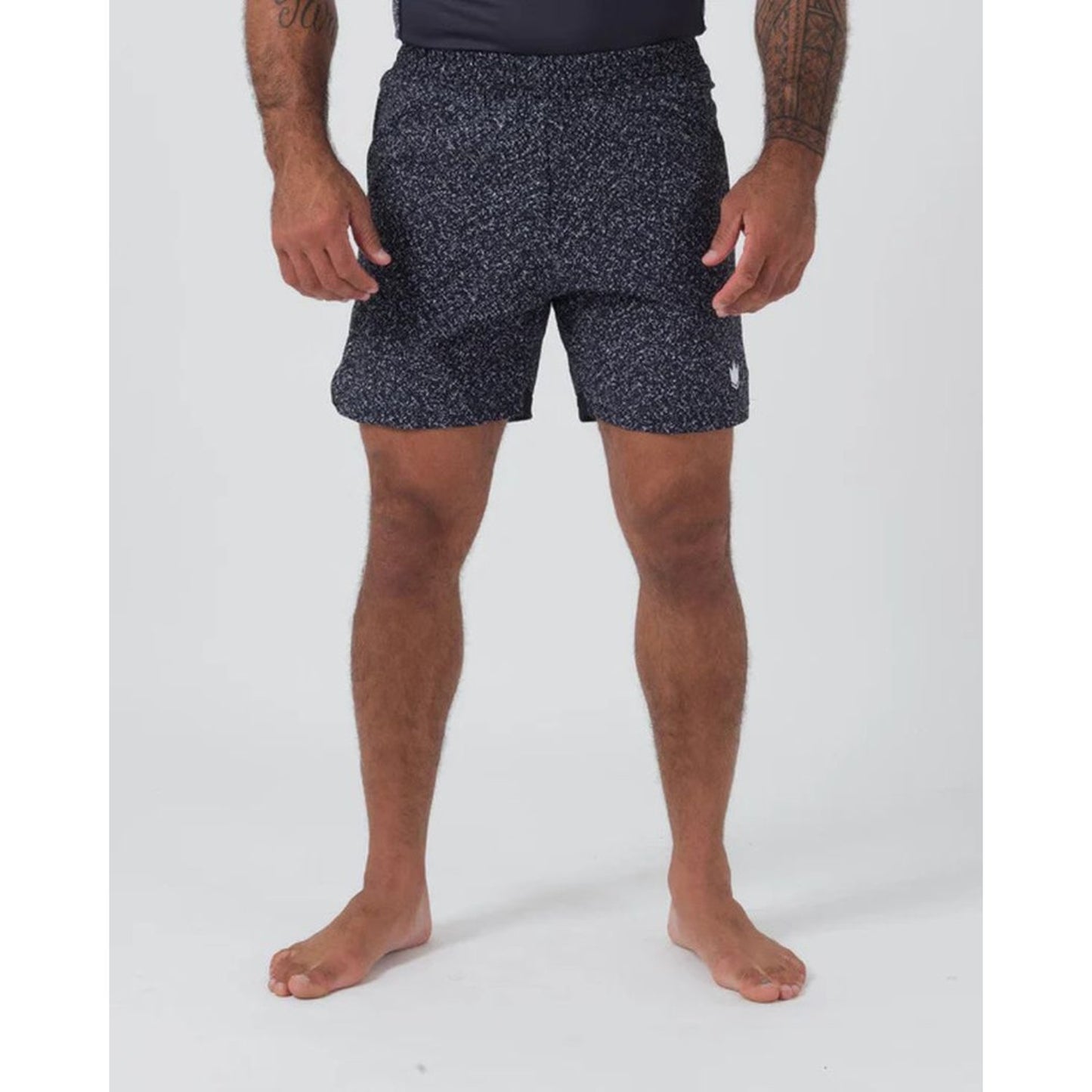 Kingz Fight Shorts Hybrid, schwarz-weiss