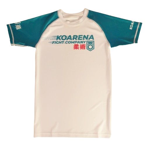KOARENA Rashguard SS Fast, weiss-grün