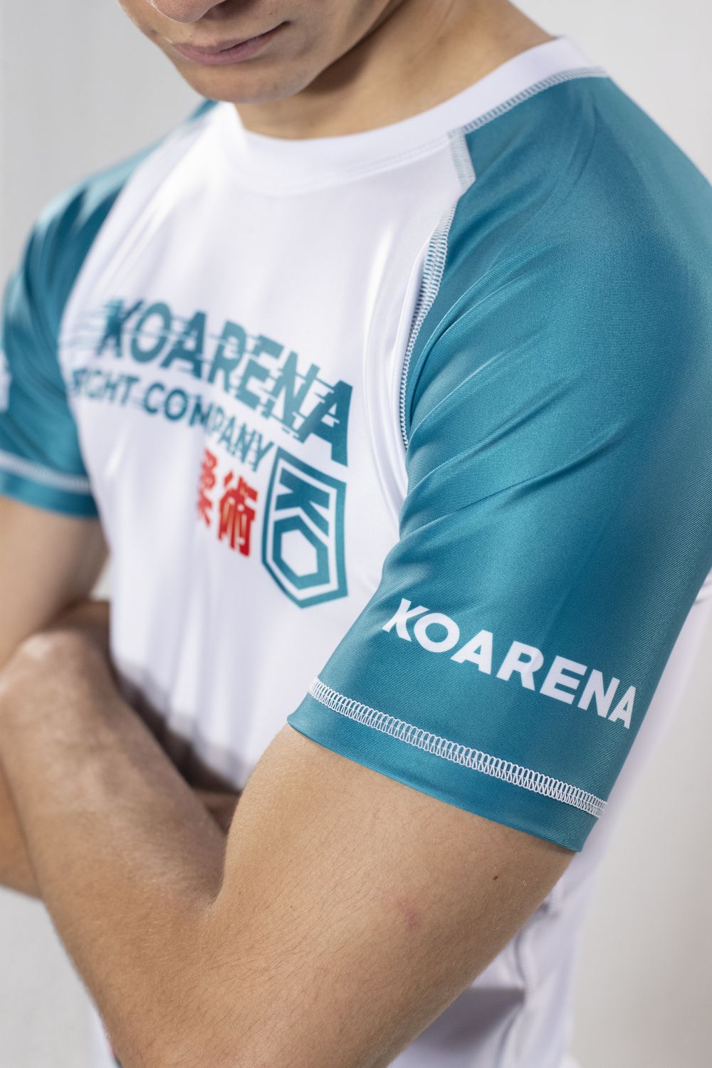 KOARENA Rashguard SS Fast, weiss-grün