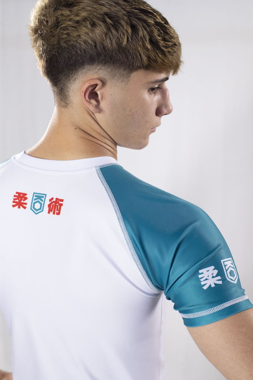 KOARENA Rashguard SS Fast, weiss-grün