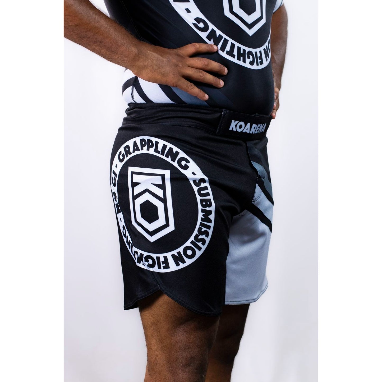 KOARENA Fight Shorts Grappling, schwarz