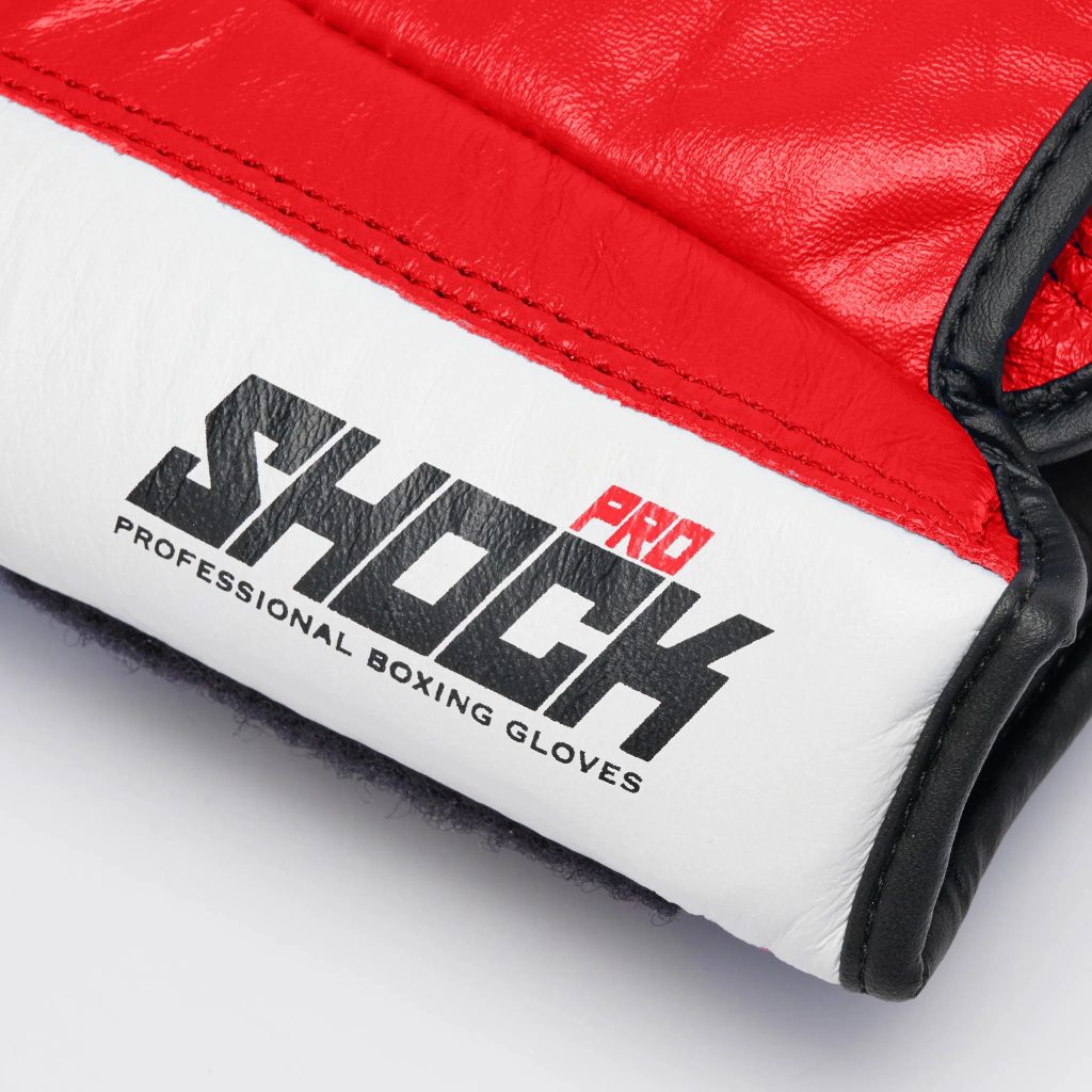 Leone 1947 Boxhandschuhe GN057 Velcro Shock Pro, rot-schwarz