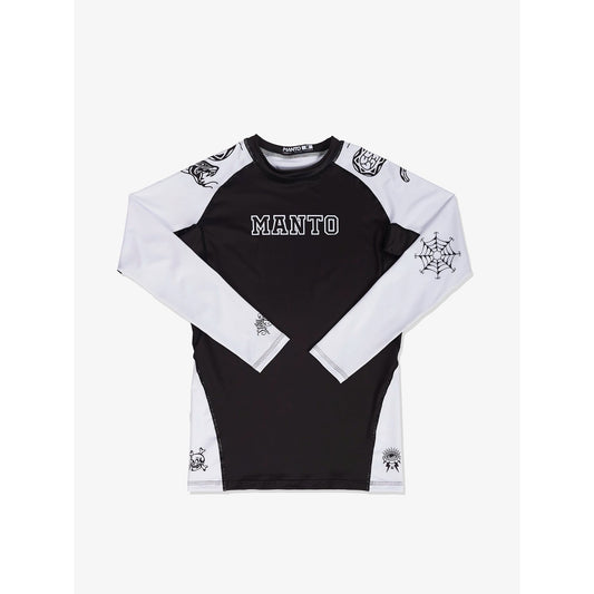 Manto Rashguard LS Miko, weiss-schwarz