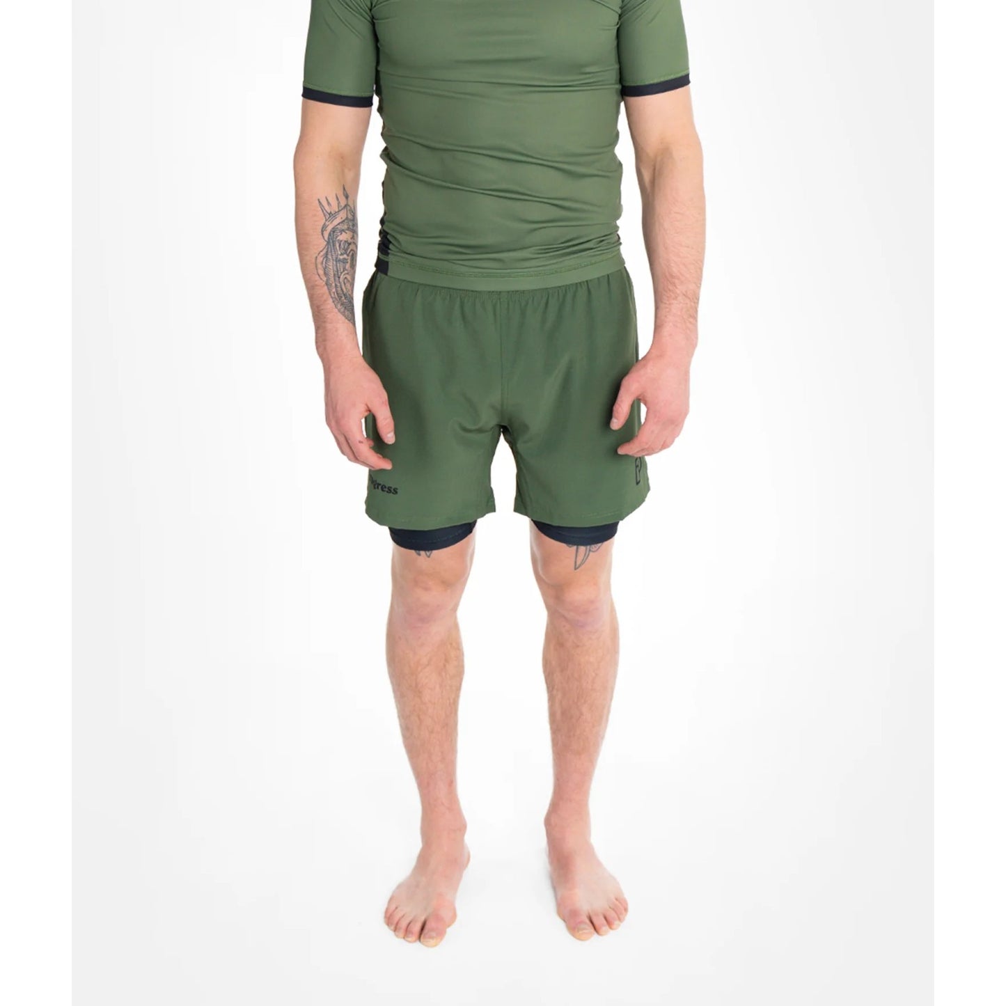 Progress Jiu Jitsu Fight Shorts Academy Plus Hybrid, grun