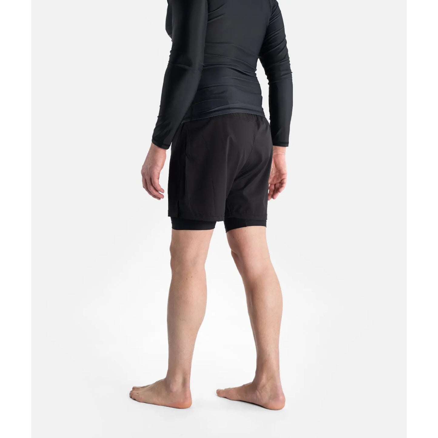 Progress Jiu Jitsu Fight Shorts Flex Hybrid, schwarz