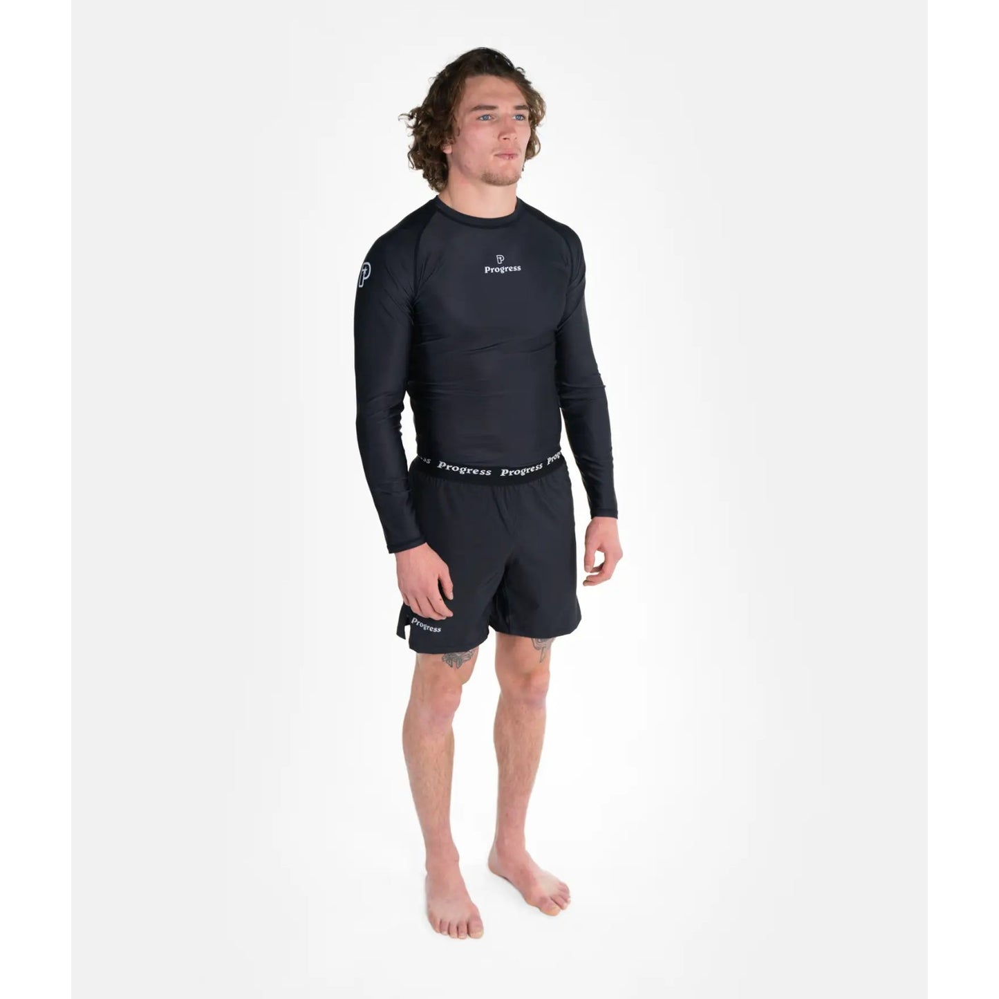 Progress Jiu Jitsu Rashguard LS Academy, schwarz
