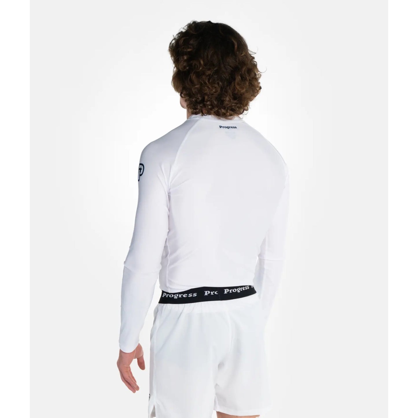 Progress Jiu Jitsu Rashguard LS Academy, weiss