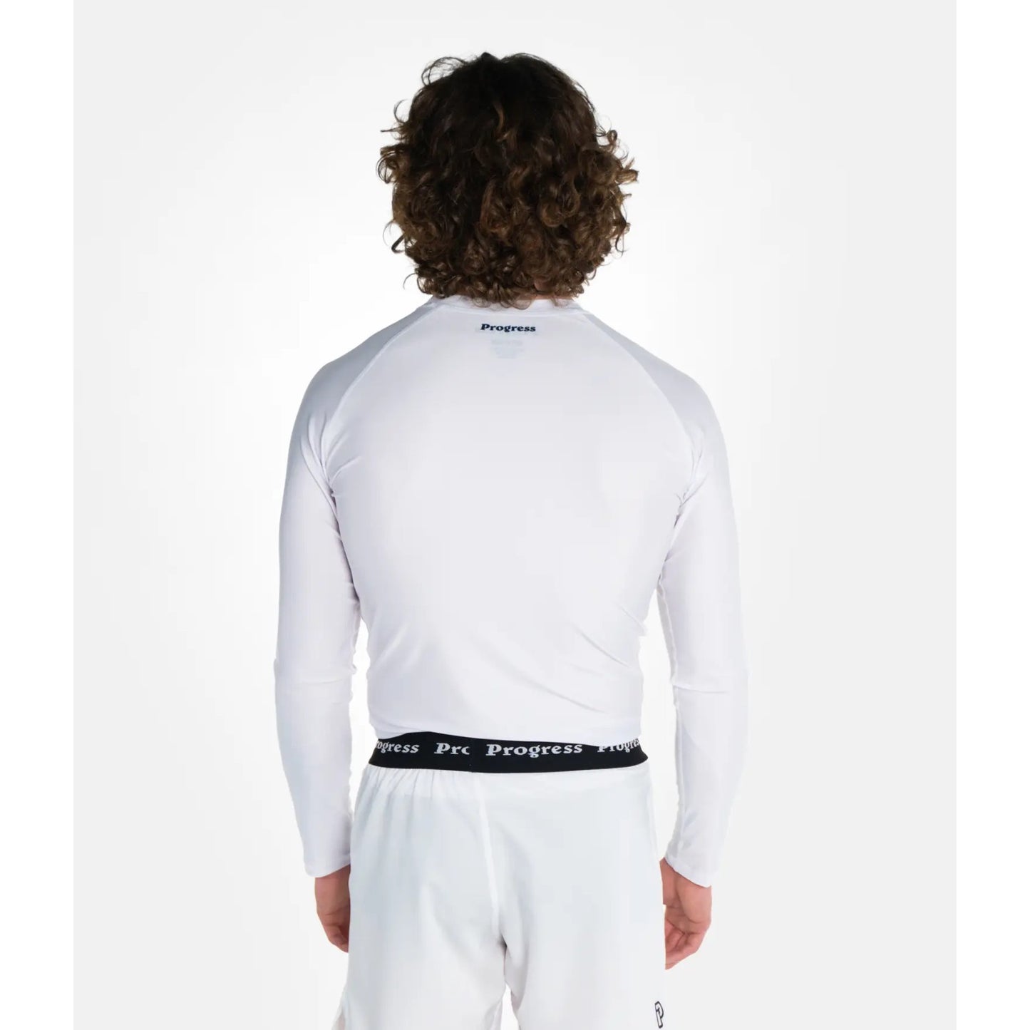 Progress Jiu Jitsu Rashguard LS Academy, weiss