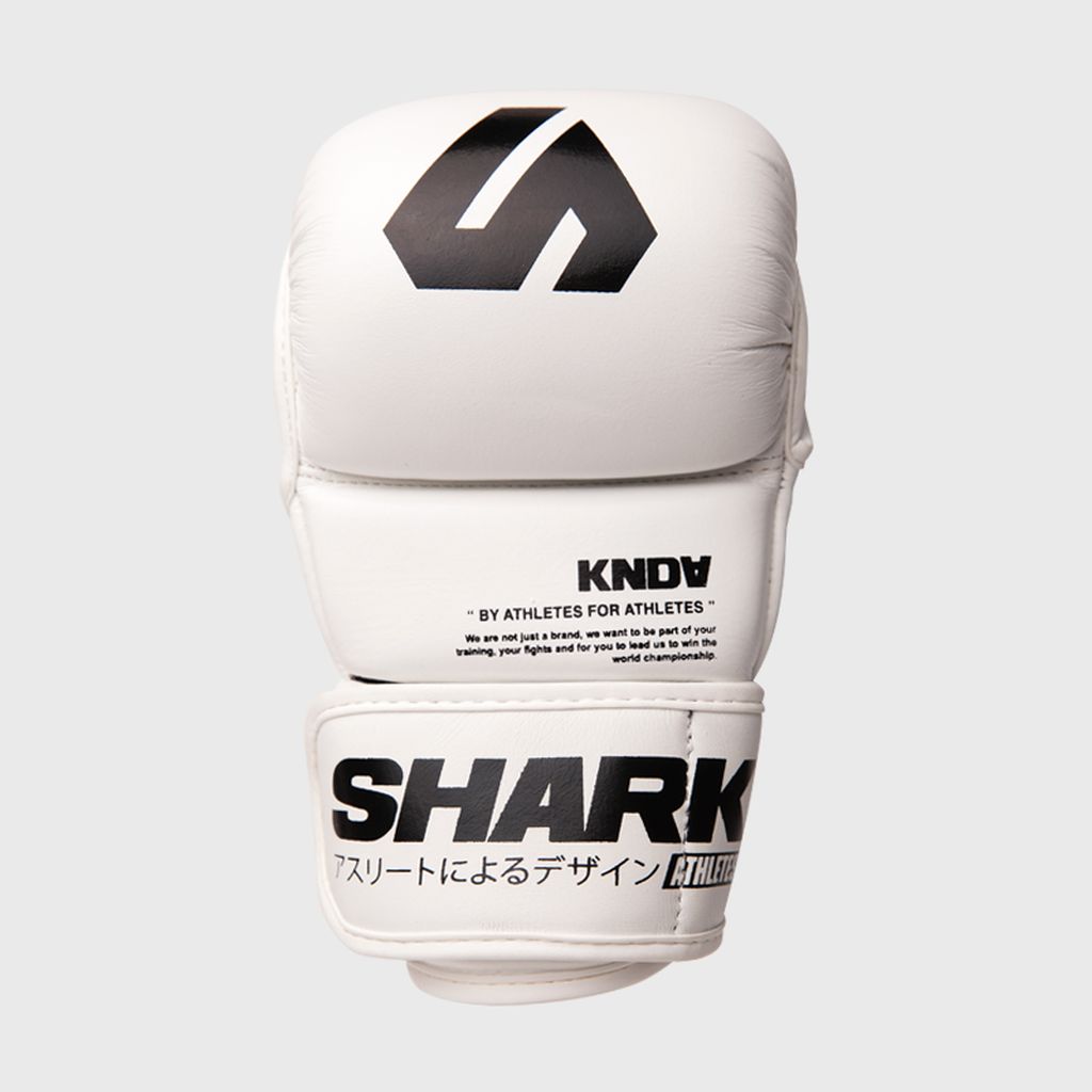 Shark Boxing MMA Sparring Handschuhe Pro Combat, weiss-schwarz