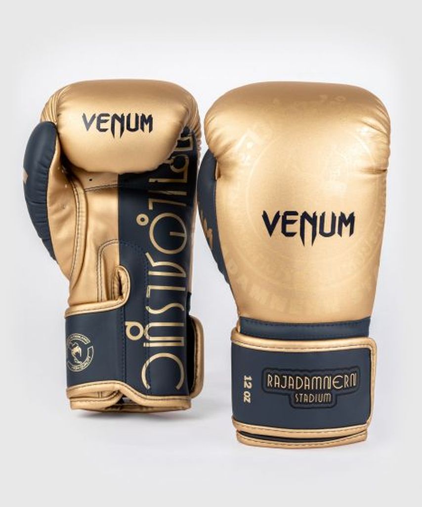 Venum Boxhandschuhe Rajadamnern, gold-navy