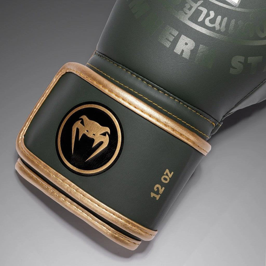 Venum Boxhandschuhe X Rajadamnern, gruen-gold