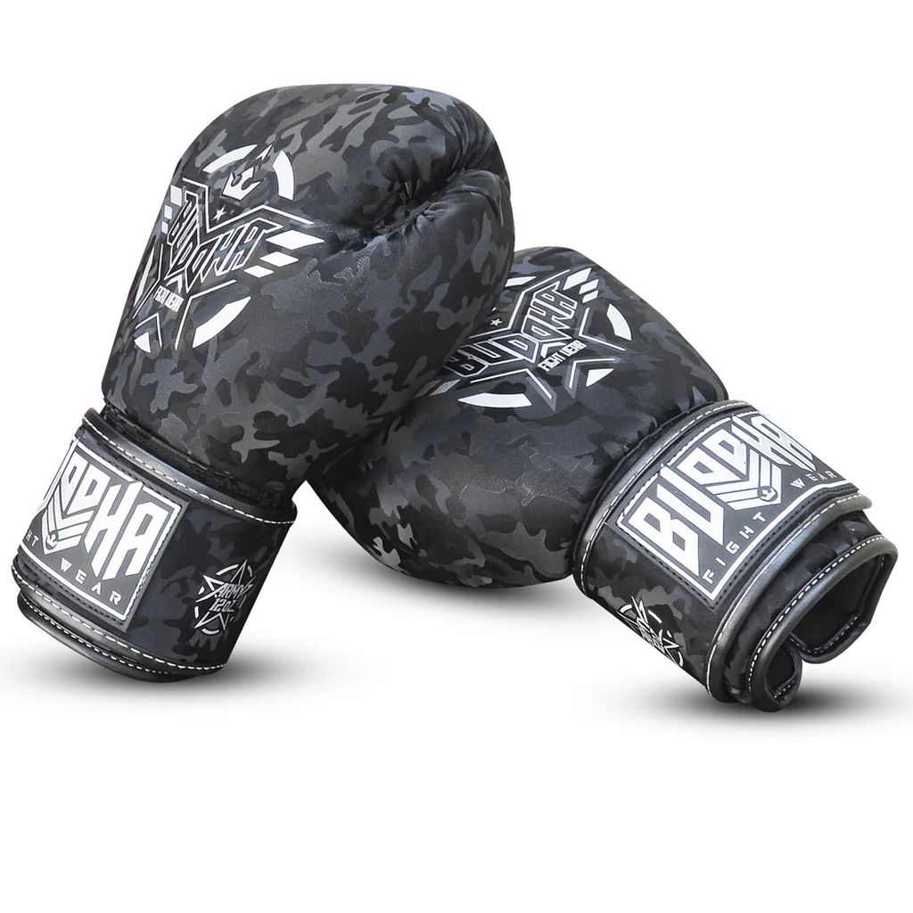 Buddha Boxhandschuhe Army, schwarz