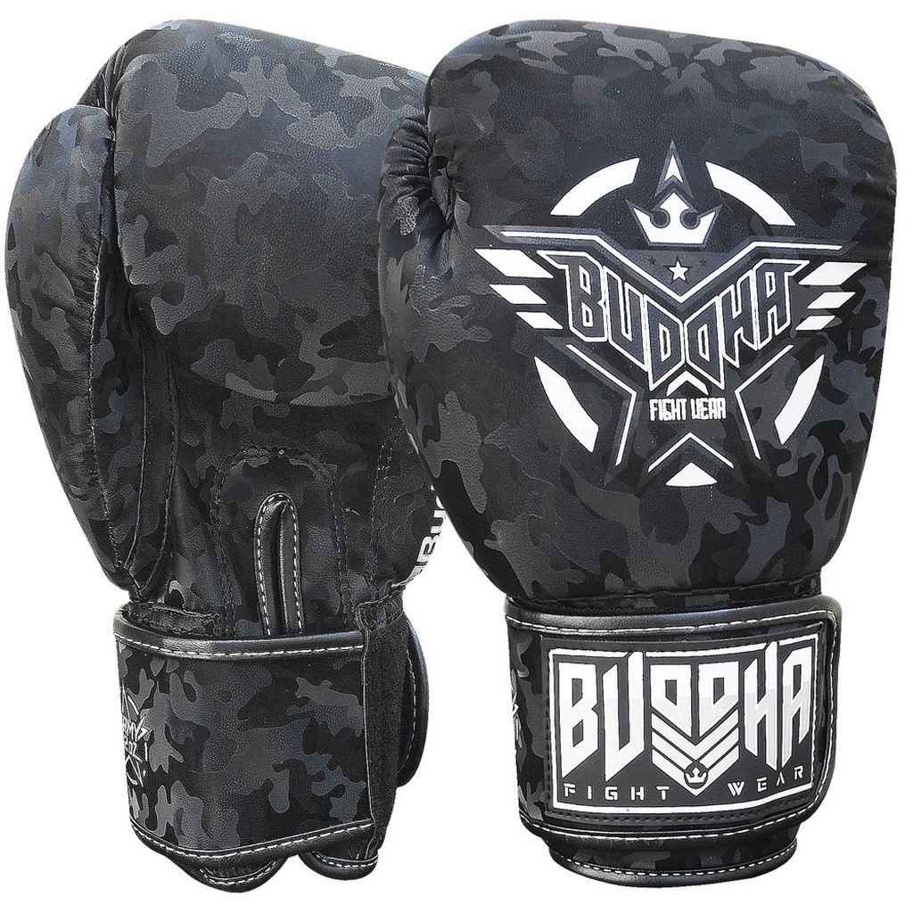 Buddha Boxhandschuhe Army, schwarz