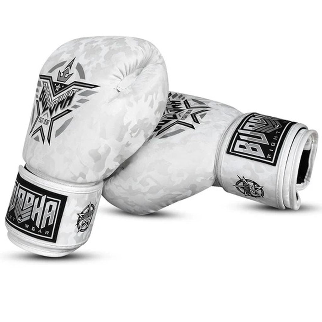 Buddha Boxhandschuhe Army, weiss