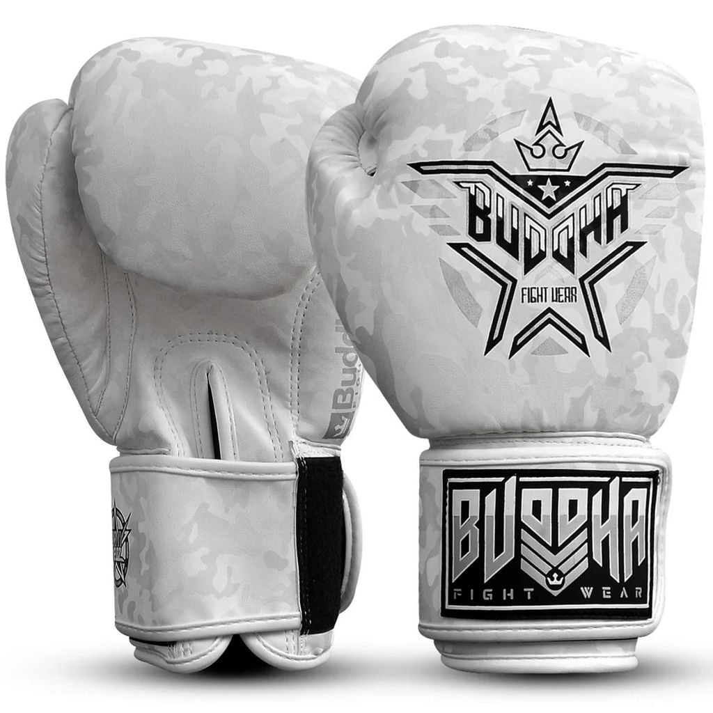 Buddha Boxhandschuhe Army, weiss