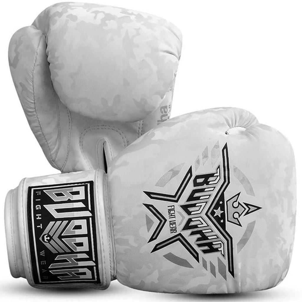Buddha Boxhandschuhe Army, weiss