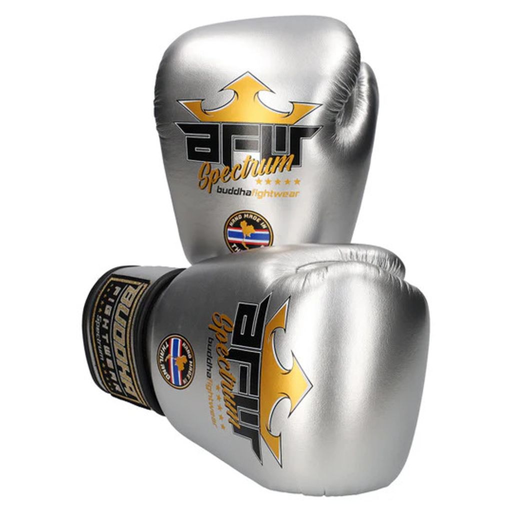 Buddha Boxhandschuhe Spectrum Metallic Thailand, silber