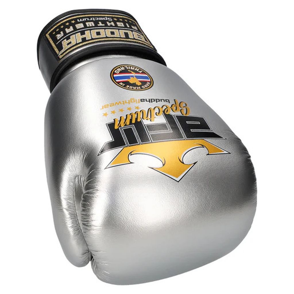 Buddha Boxhandschuhe Spectrum Metallic Thailand, silber
