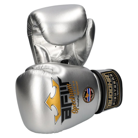 Buddha Boxhandschuhe Spectrum Metallic Thailand, silber