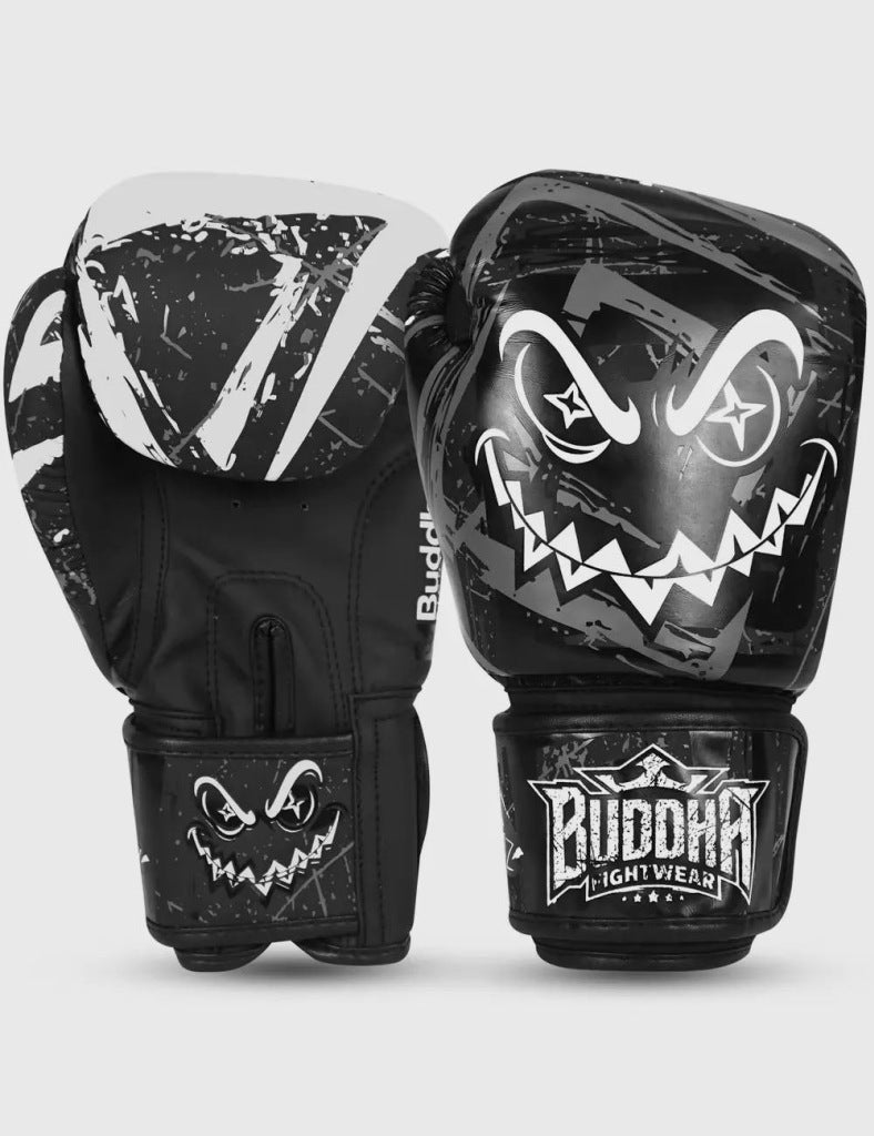 Buddha Fight Wear Boxhandschuhe Creepy, schwarz-weiss