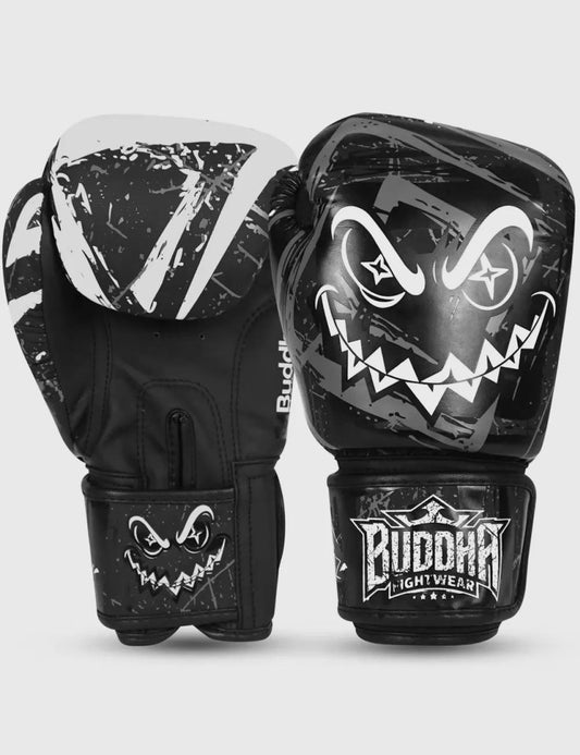 Buddha Fight Wear Boxhandschuhe Creepy, schwarz-weiss