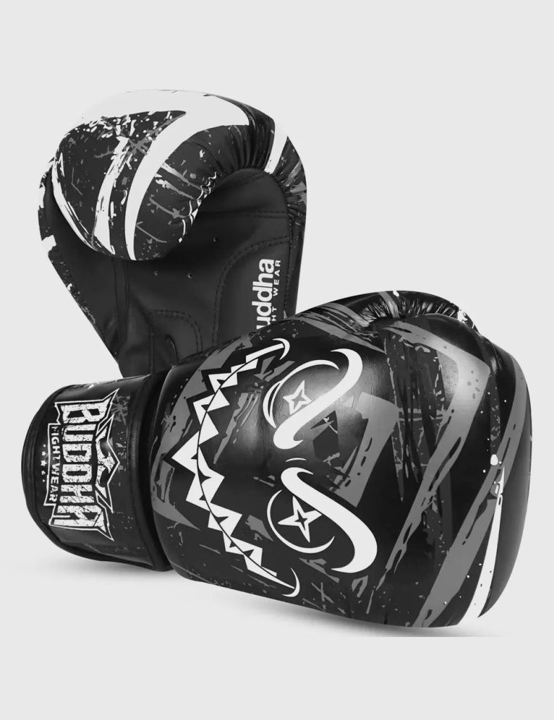Buddha Fight Wear Boxhandschuhe Creepy, schwarz-weiss
