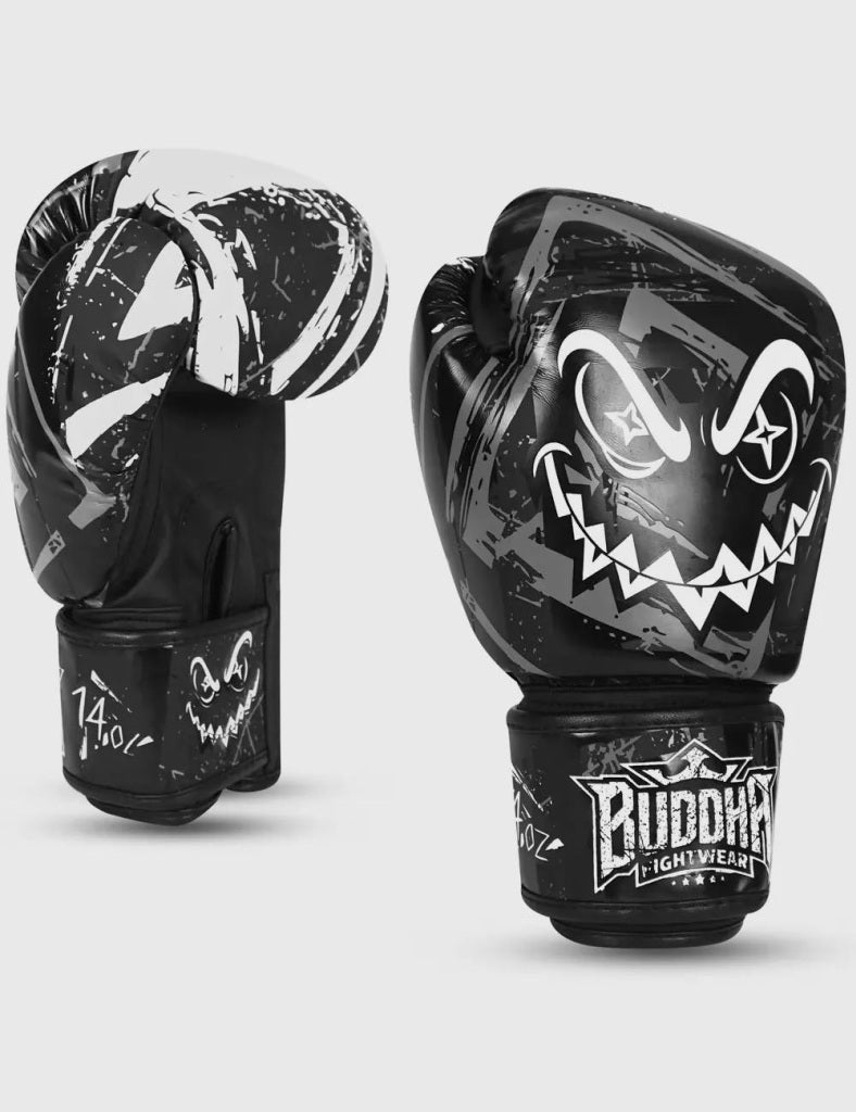 Buddha Fight Wear Boxhandschuhe Creepy, schwarz-weiss
