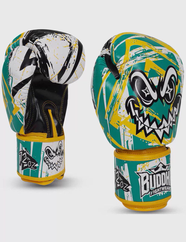 Buddha Fight Wear Boxhandschuhe Creepy, gruen-gelb