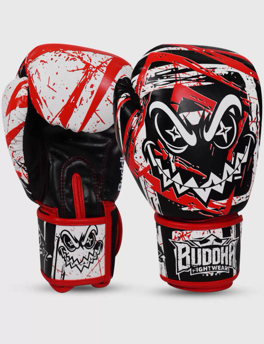 Buddha Fight Wear Boxhandschuhe Creepy, rot-schwarz