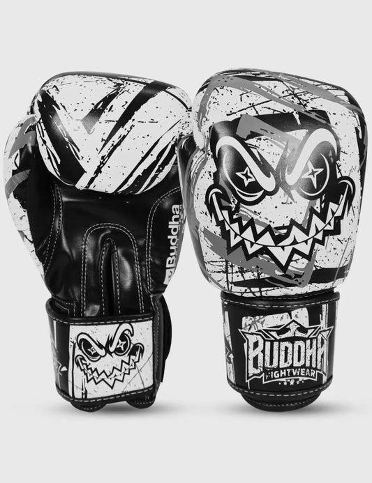 Buddha Fight Wear Boxhandschuhe Creepy, weiss-schwarz