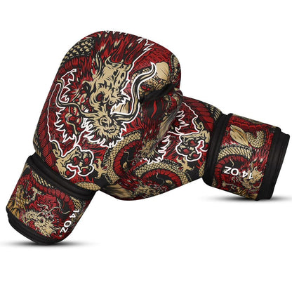 Buddha Fight Wear Boxhandschuhe Fantasy Dragon, rot