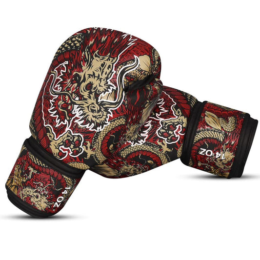 Buddha Fight Wear Boxhandschuhe Fantasy Dragon, rot