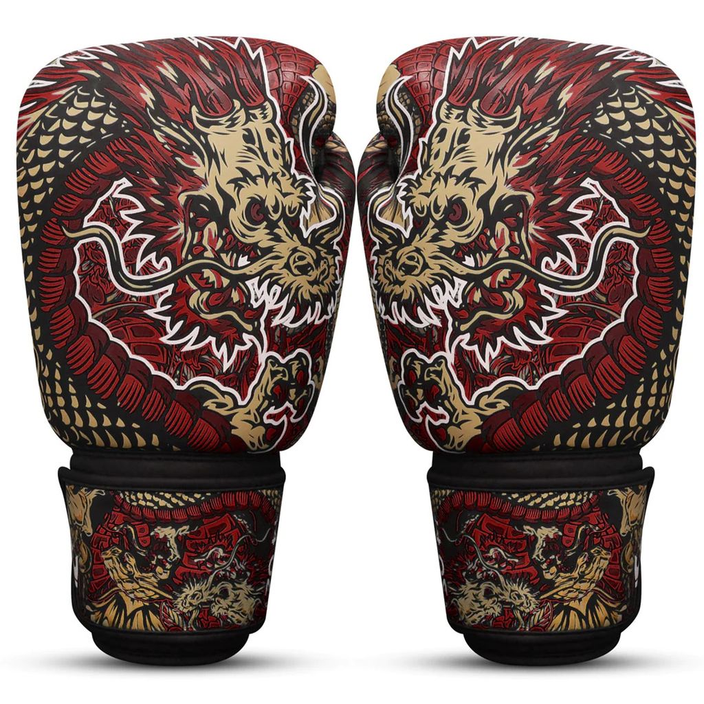 Buddha Fight Wear Boxhandschuhe Fantasy Dragon, rot