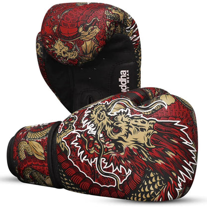 Buddha Fight Wear Boxhandschuhe Fantasy Dragon, rot