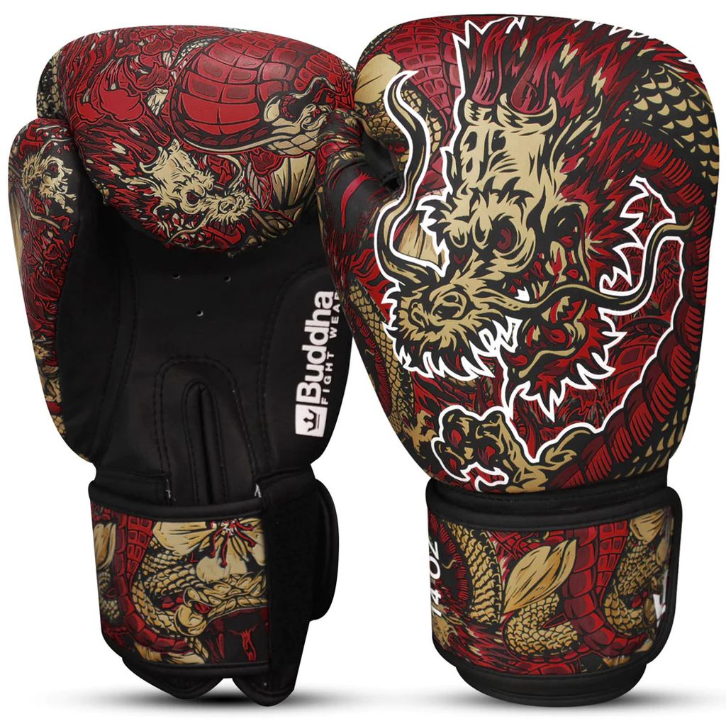 Buddha Fight Wear Boxhandschuhe Fantasy Dragon, rot