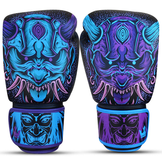 Buddha Boxhandschuhe Fantasy Luzbel Sonderedition, schwarz-lila