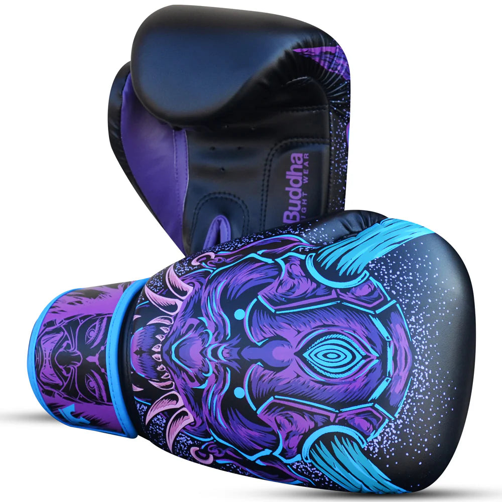 Buddha Boxhandschuhe Fantasy Luzbel Sonderedition, schwarz-lila