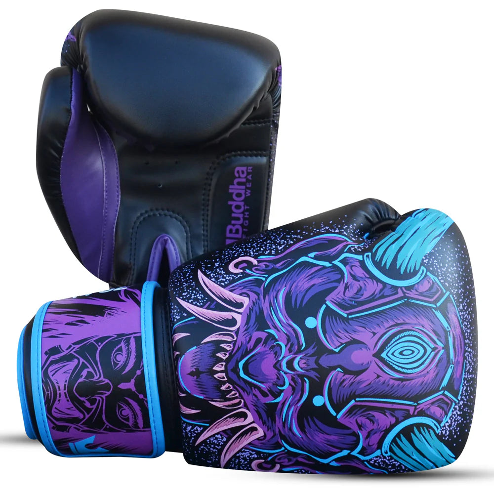 Buddha Boxhandschuhe Fantasy Luzbel Sonderedition, schwarz-lila
