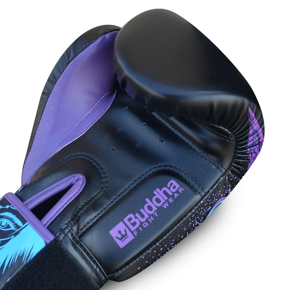 Buddha Boxhandschuhe Fantasy Luzbel Sonderedition, schwarz-lila