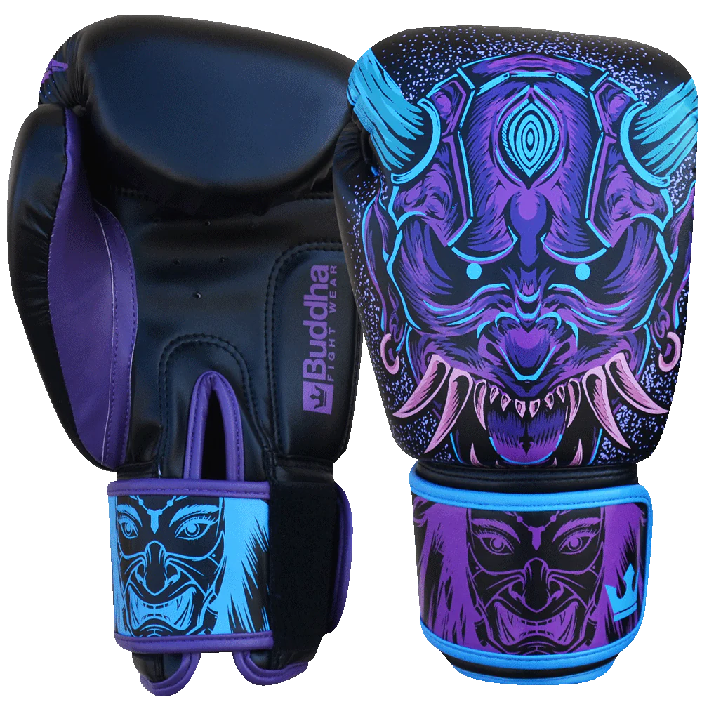 Buddha Boxhandschuhe Fantasy Luzbel Sonderedition, schwarz-lila