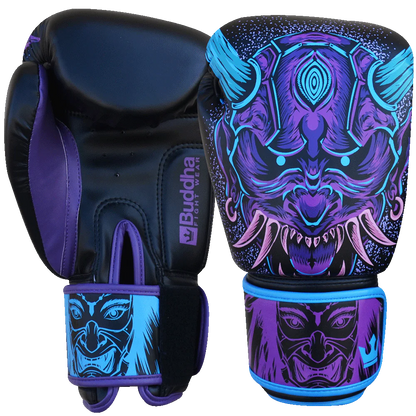 Buddha Boxhandschuhe Fantasy Luzbel Sonderedition, schwarz-lila
